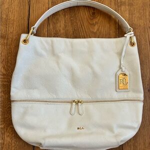 Ralph Lauren Denim & Supply Cream Hobo Bag